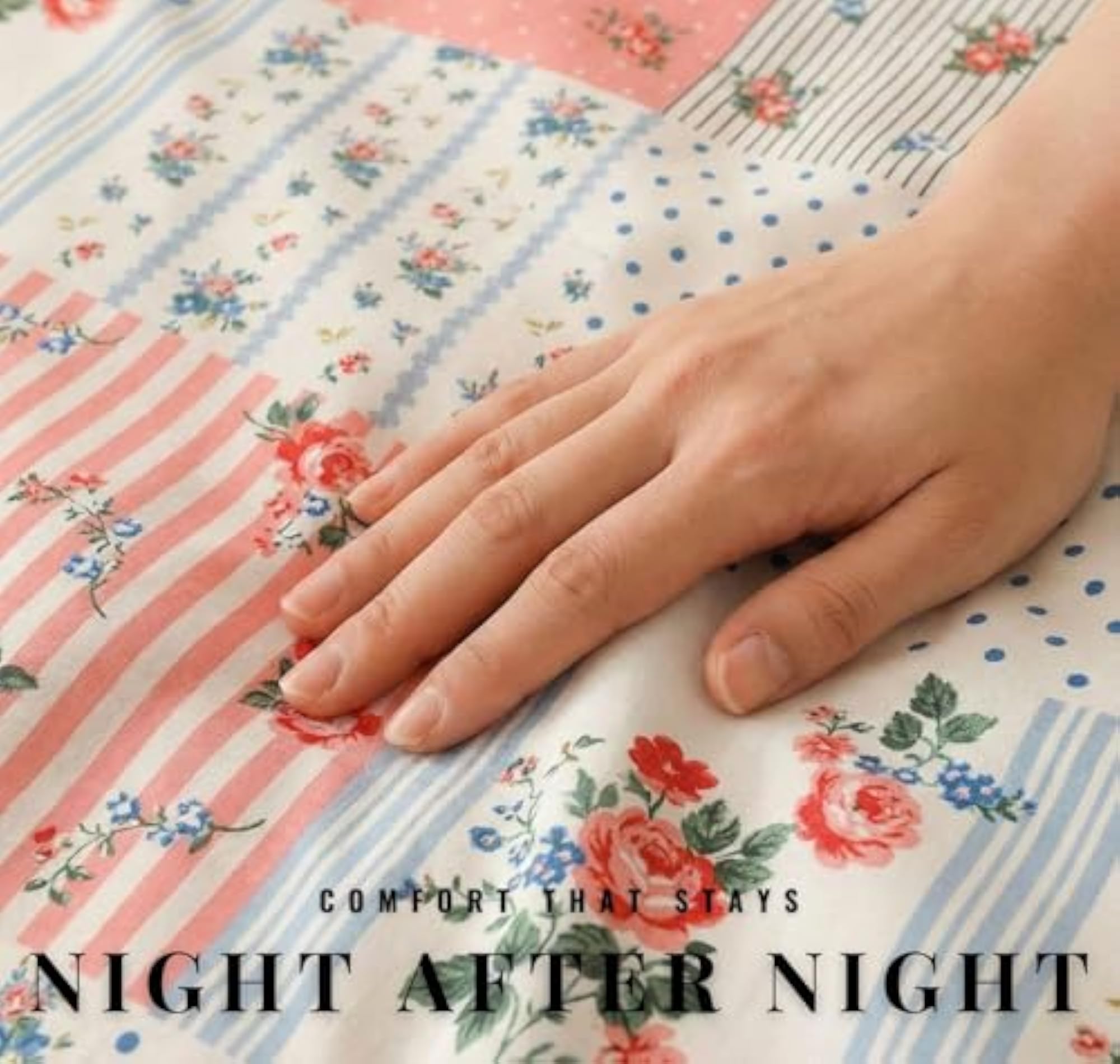 Elegant Floral Printed Cotton Double Bedsheet with 2 Pillow Covers